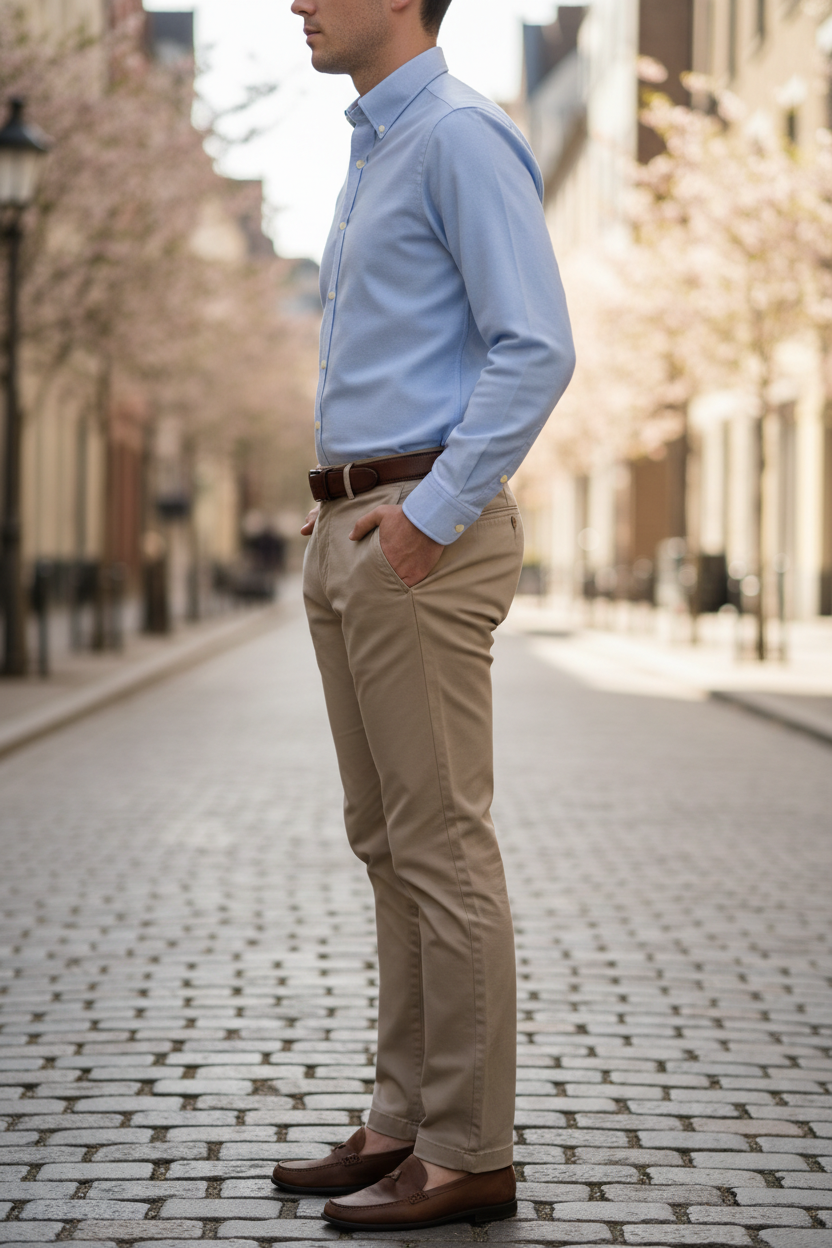 Classic Oxford Dress Shirt lifestyle side view