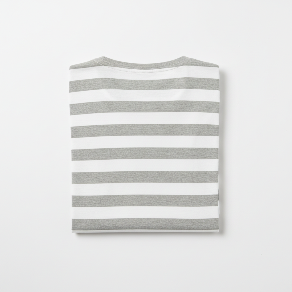 Grey Stripe Tee back view