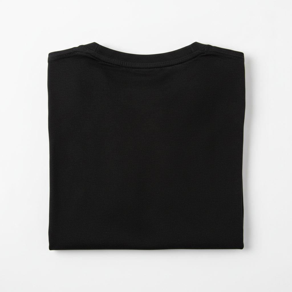 Black Graphic Print Tee back view