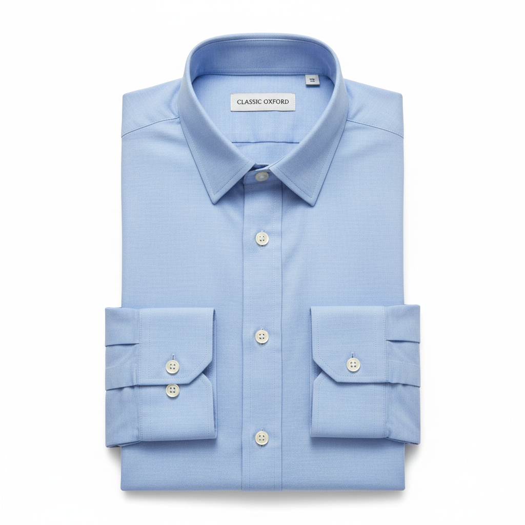 Classic Oxford Dress Shirt flat lay