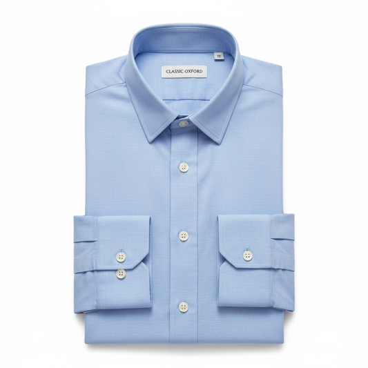Classic Oxford Dress Shirt flat lay
