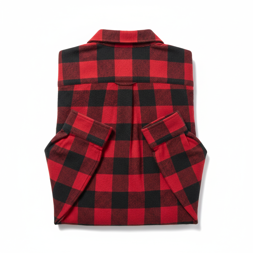 Plaid Flannel Casual Shirt back view detail